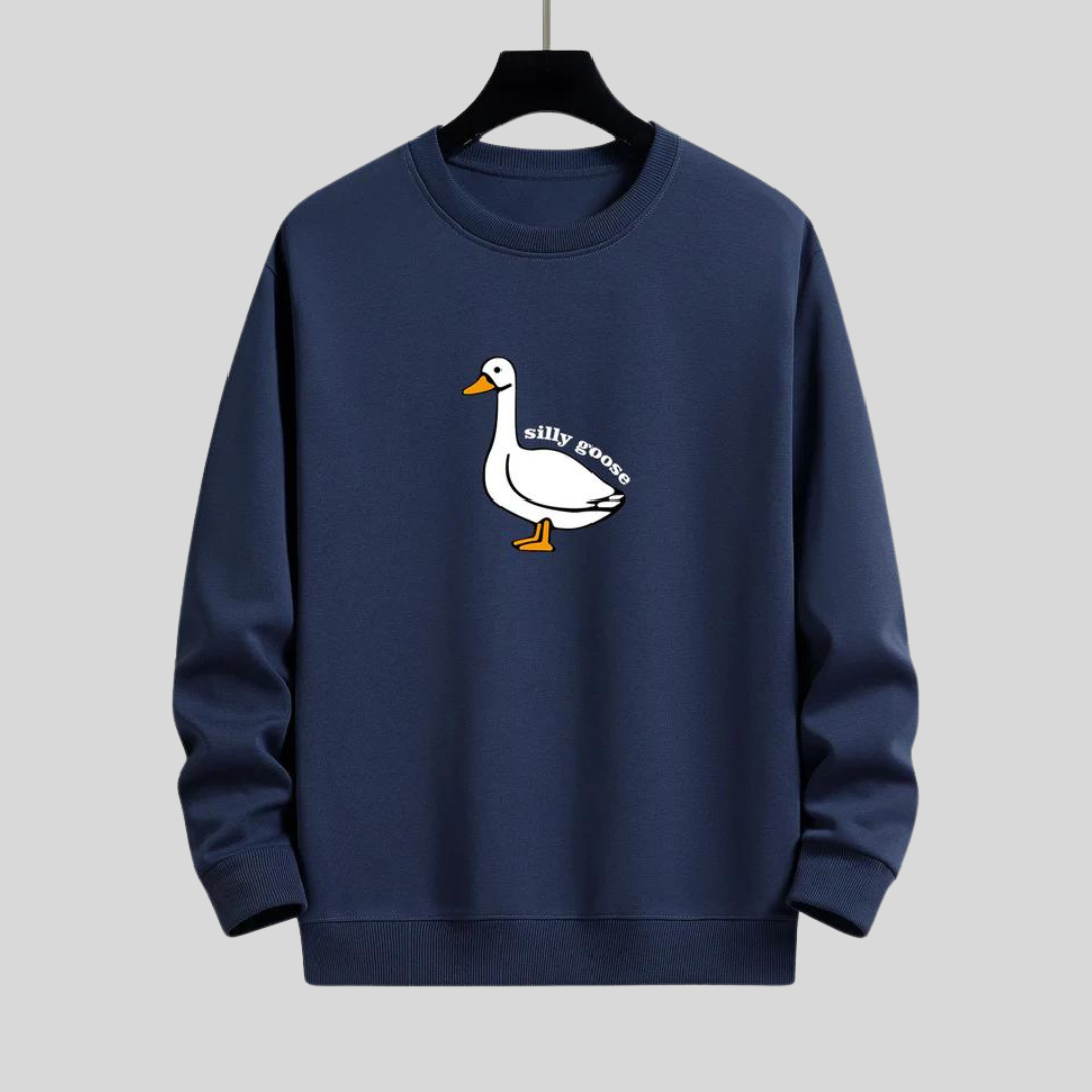 Bram | Relaxed fit sweatshirt met Silly Goose print