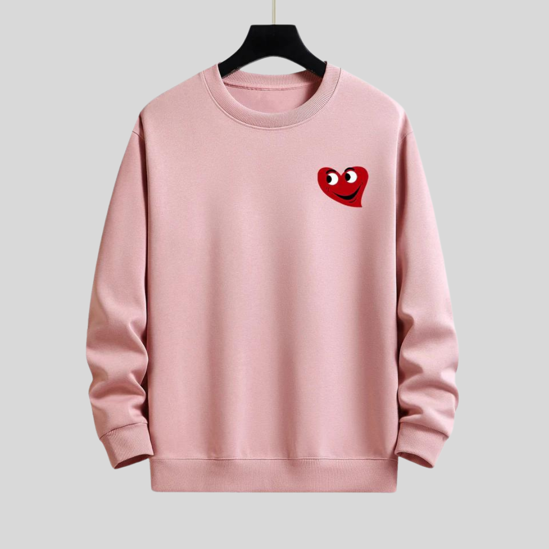 Niels | Hartvormige smiley face print sweatshirt