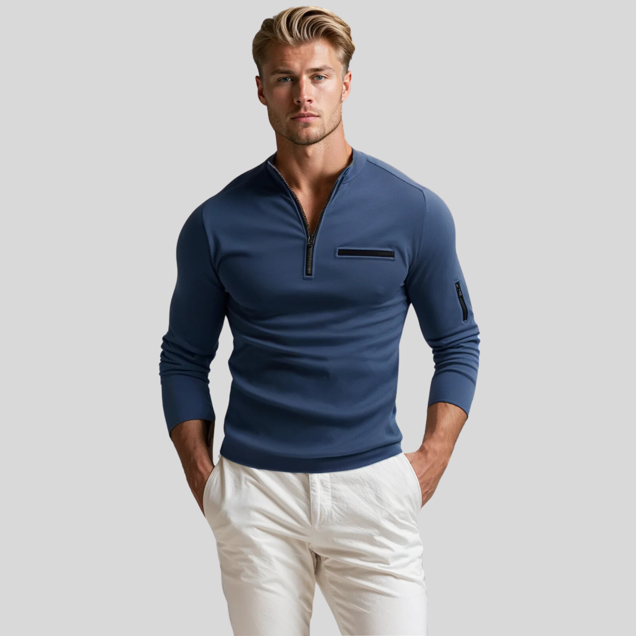 Luca | Luxe quarter-zip polo