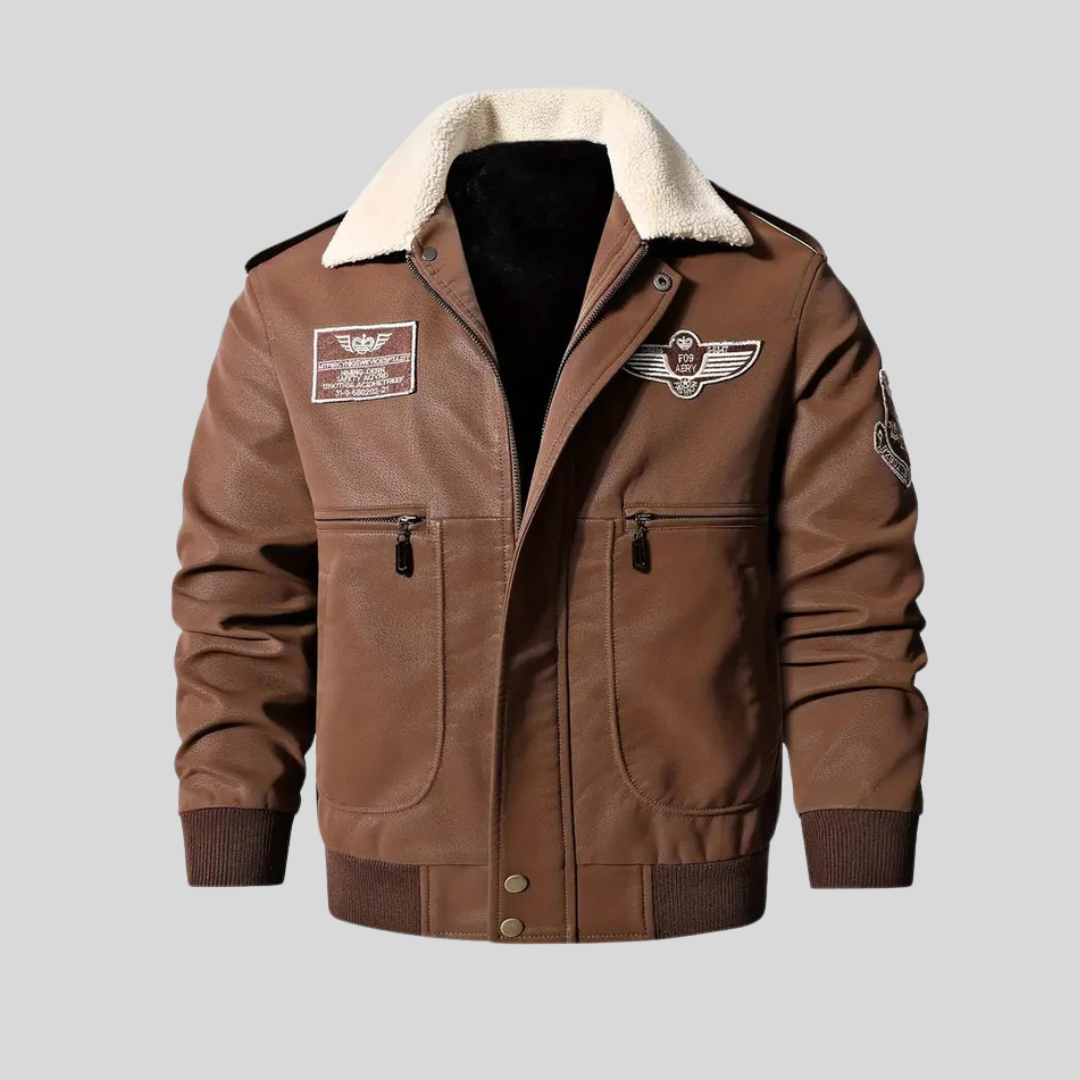 Milan | Aviator bikerjack met shearling kraag voor heren