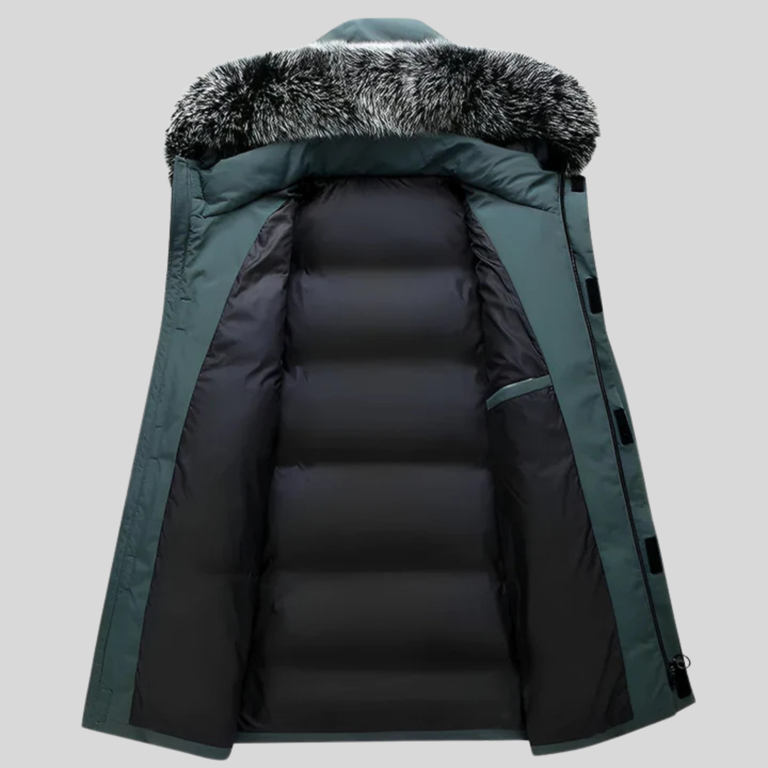 Jasper | Luxe winterjas voor heren met bontkraag