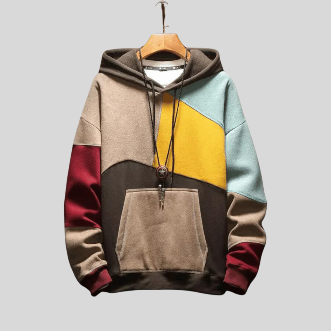 Jesse | Kleurblokken hoodie voor heren