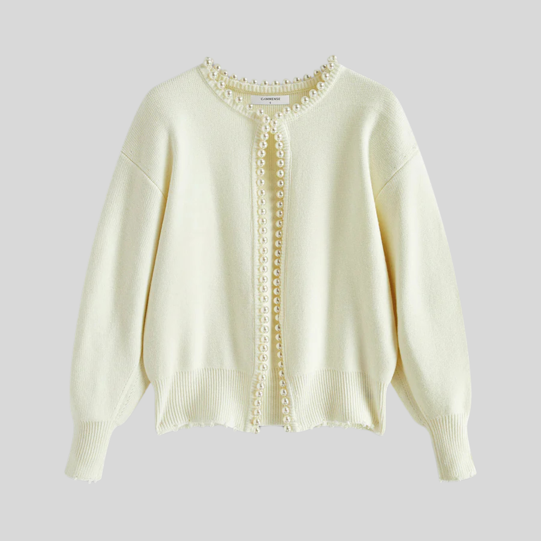 Elena | Elegante cardigan met pareldetail