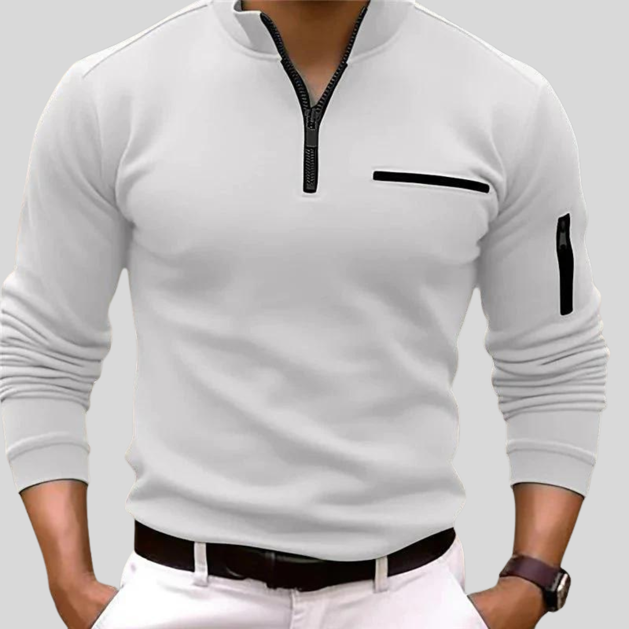 Luca | Luxe quarter-zip polo