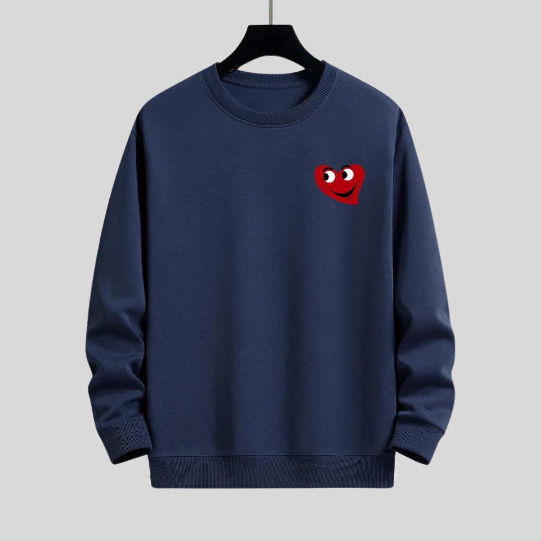 Niels | Hartvormige smiley face print sweatshirt