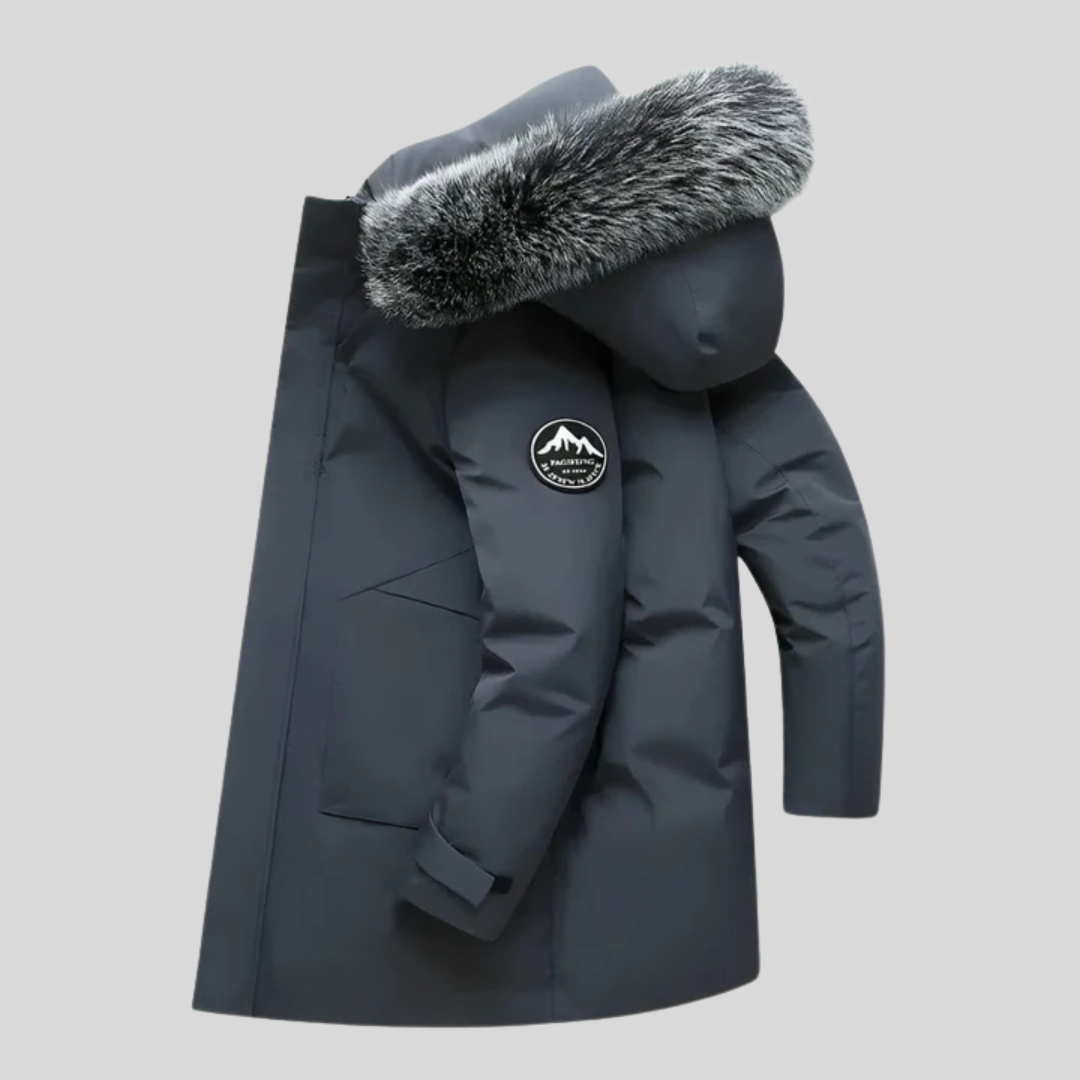 Jasper | Luxe winterjas voor heren met bontkraag