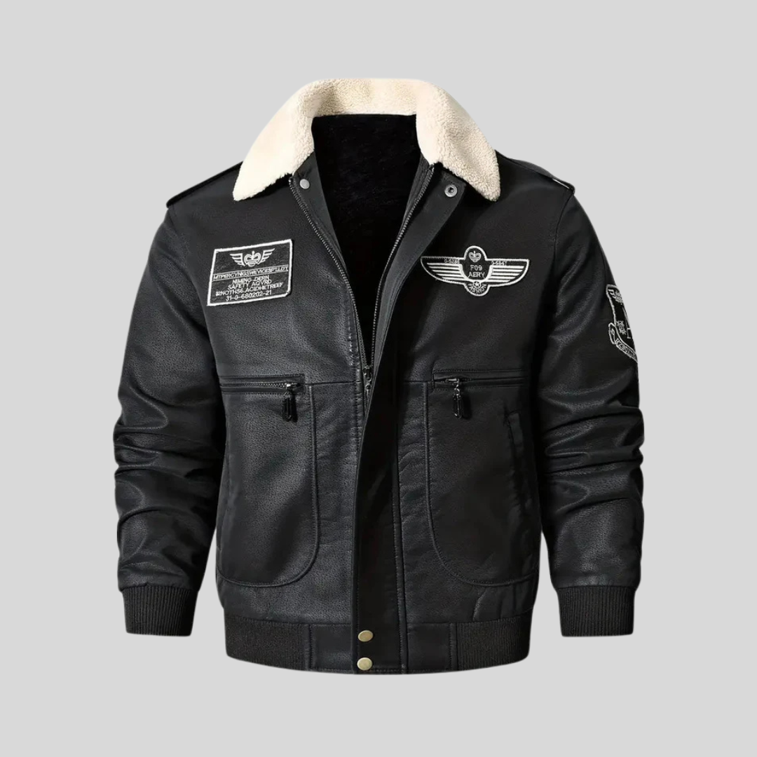 Milan | Aviator bikerjack met shearling kraag voor heren