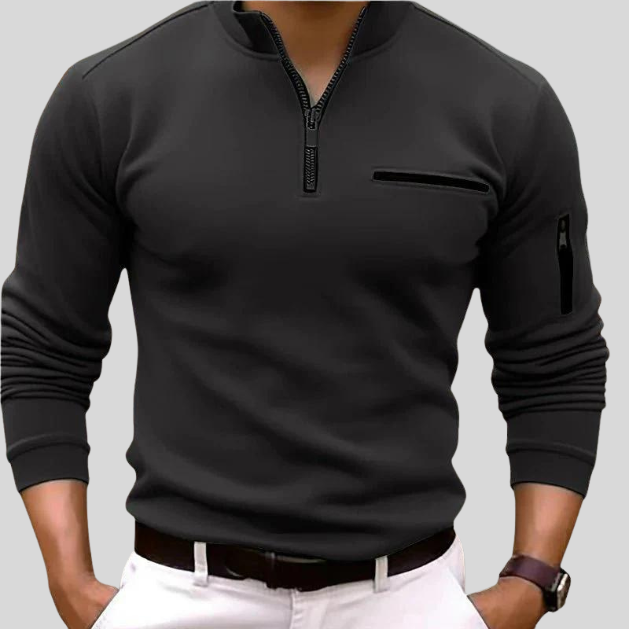 Luca | Luxe quarter-zip polo