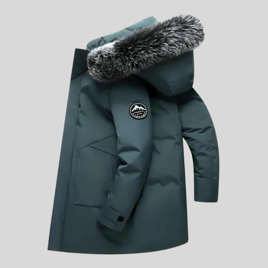 Jasper | Luxe winterjas voor heren met bontkraag