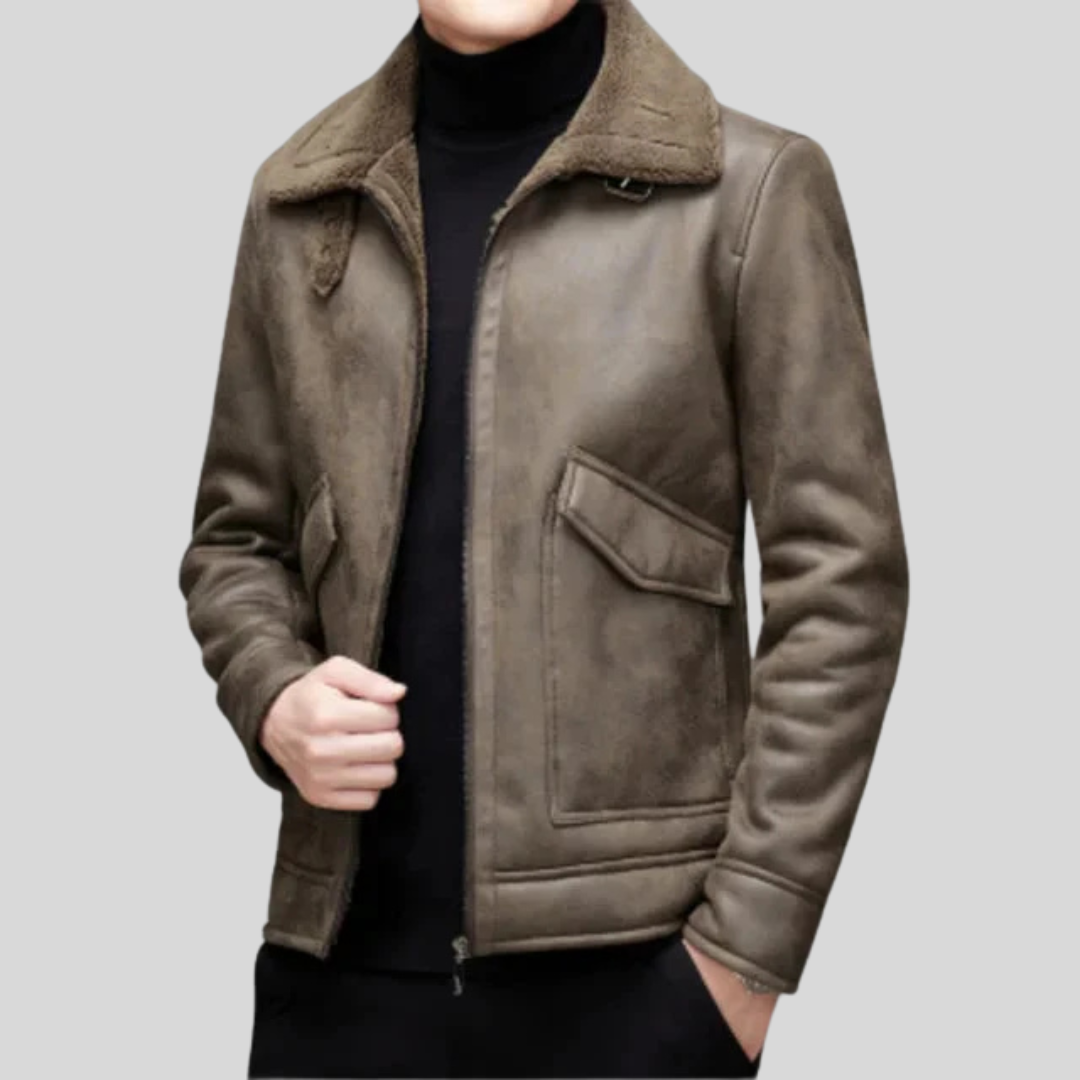 Lars | Luxe shearling aviator jas voor heren