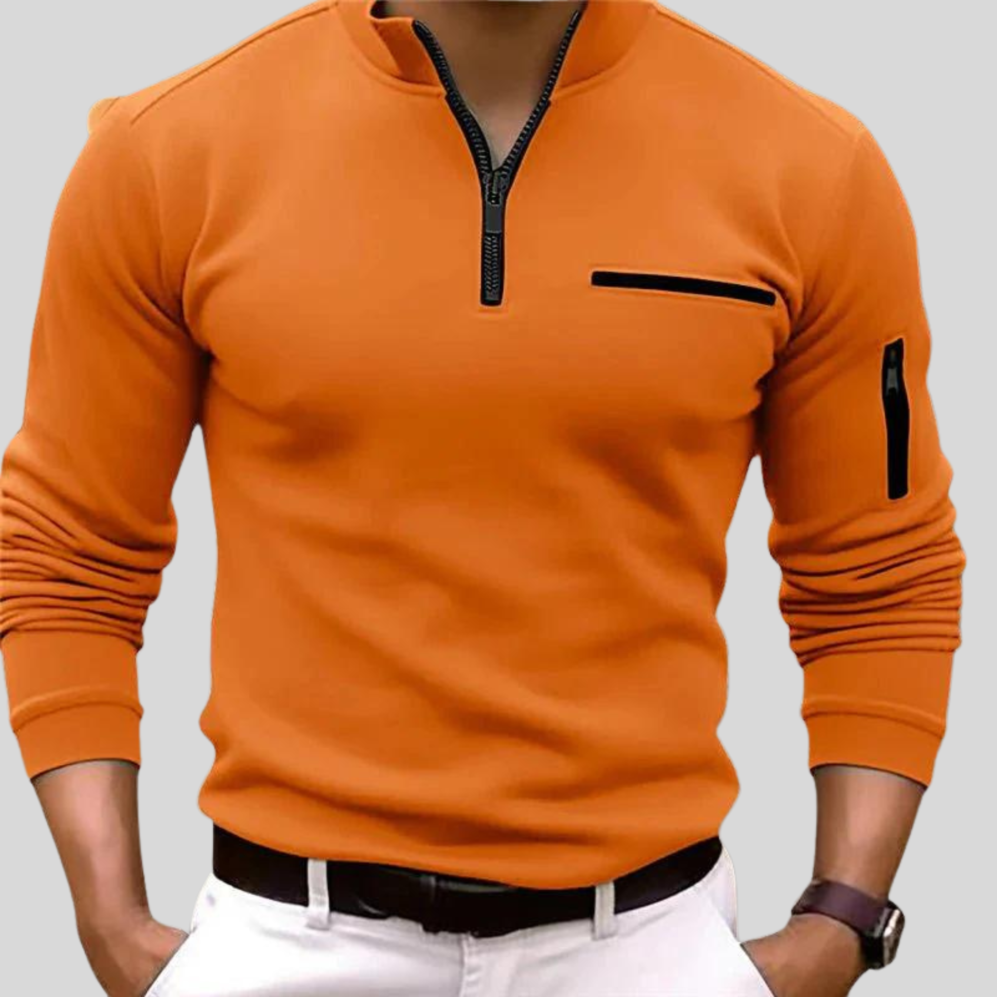 Luca | Luxe quarter-zip polo