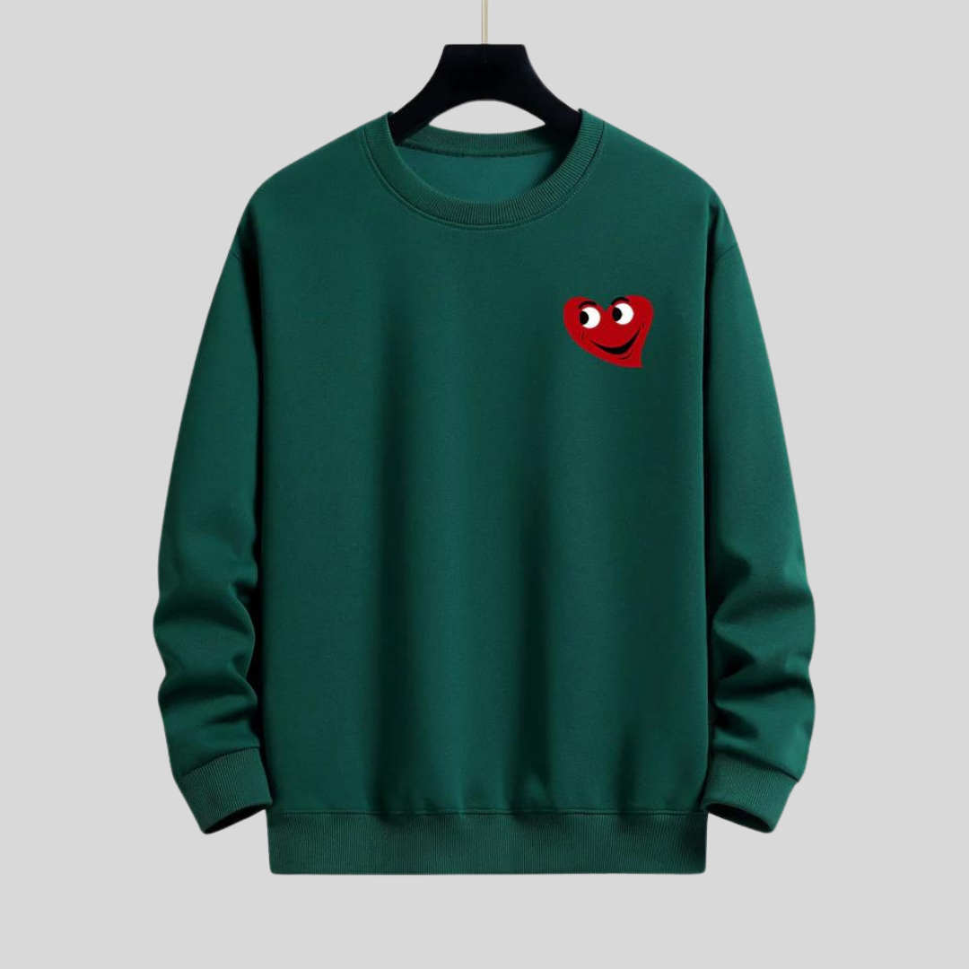 Niels | Hartvormige smiley face print sweatshirt