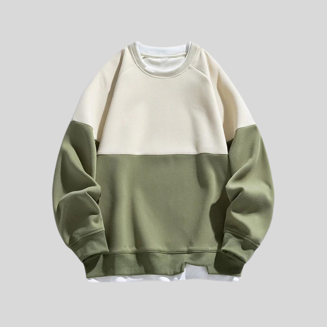 Stijn | 2-in-1 kleurblok sweatshirt voor heren