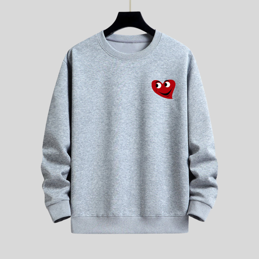 Niels | Hartvormige smiley face print sweatshirt