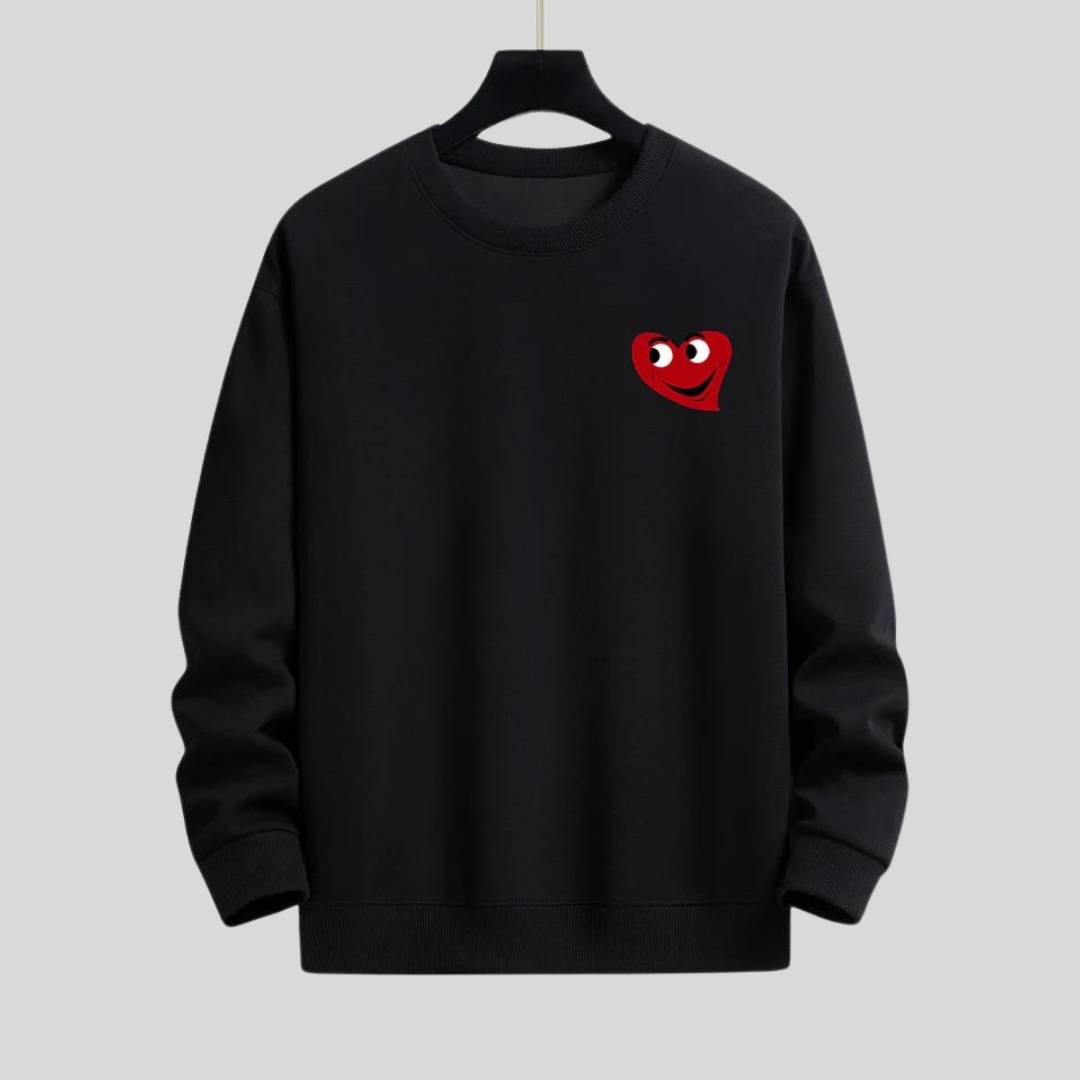 Niels | Hartvormige smiley face print sweatshirt