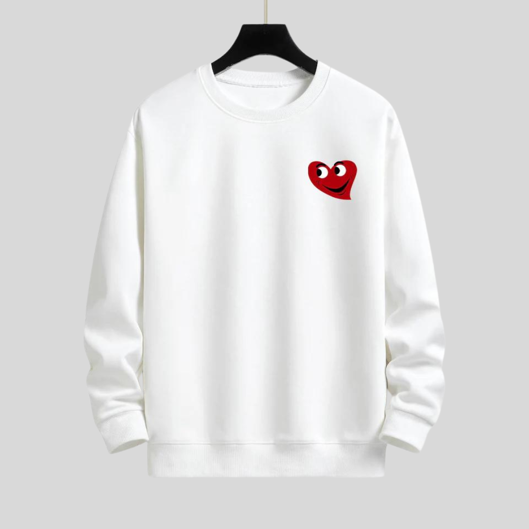 Niels | Hartvormige smiley face print sweatshirt