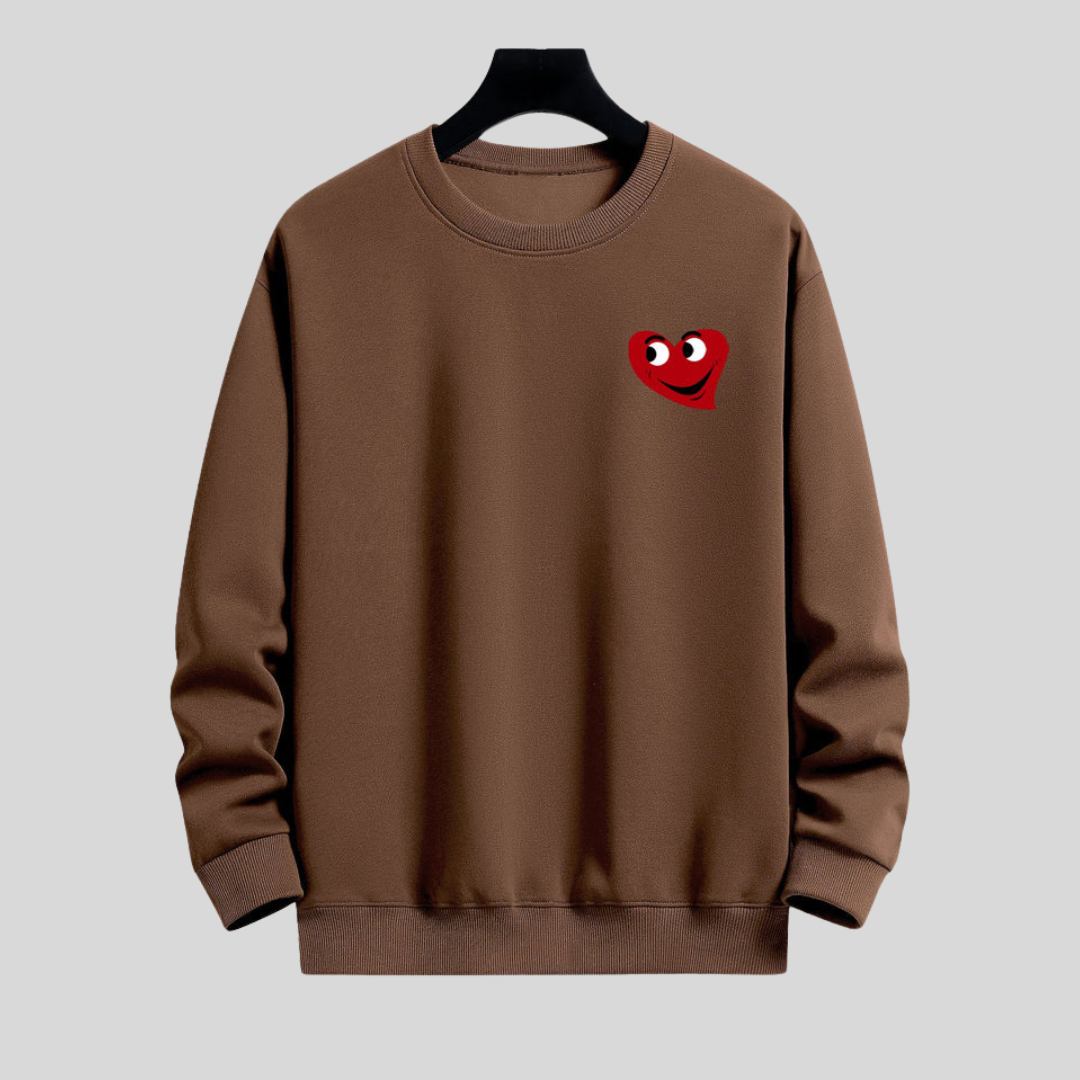 Niels | Hartvormige smiley face print sweatshirt