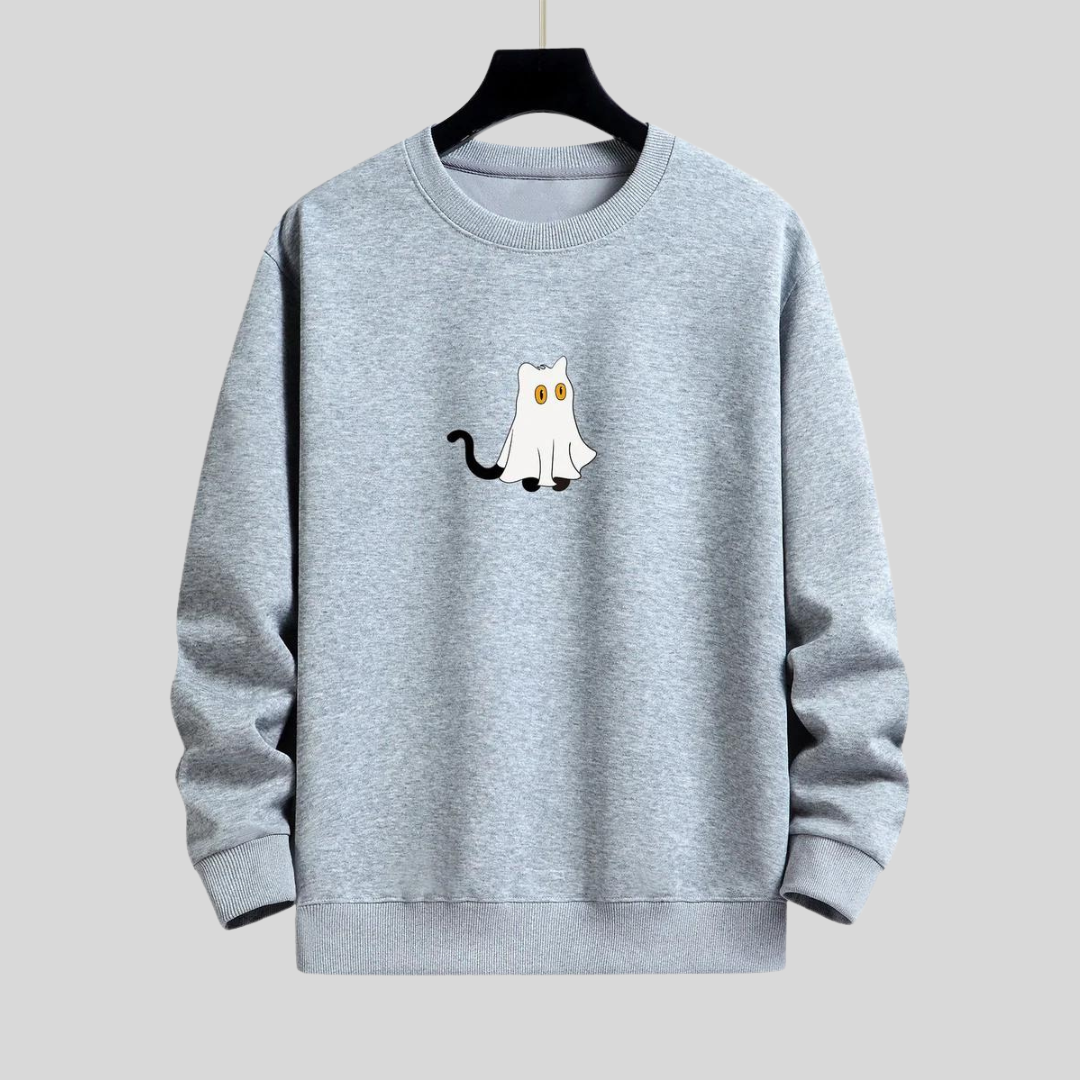 Sam | Cat Ghost Relax Fit Sweatshirt voor heren