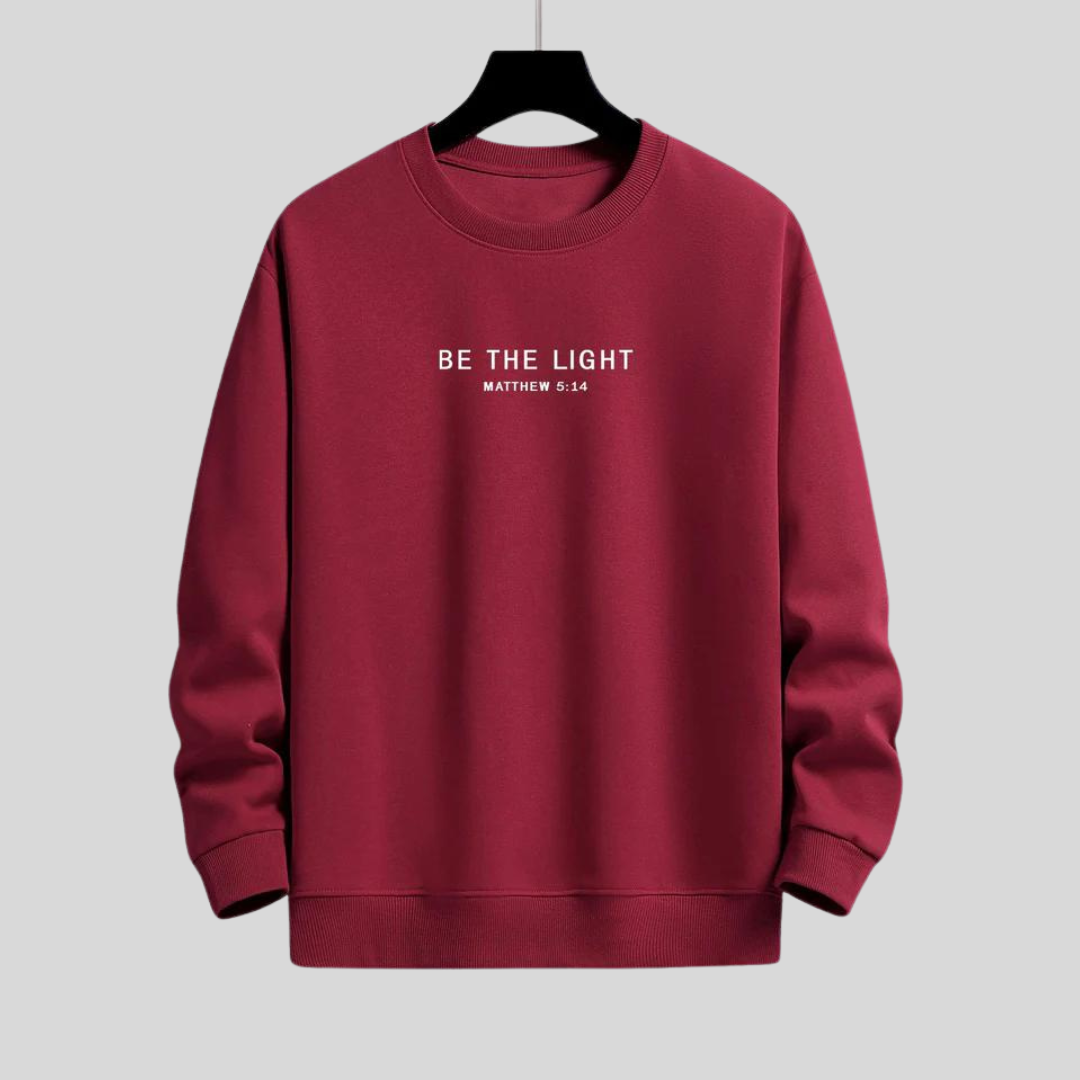 Milan | Relaxed fit sweatshirt met 'Be The Light' print