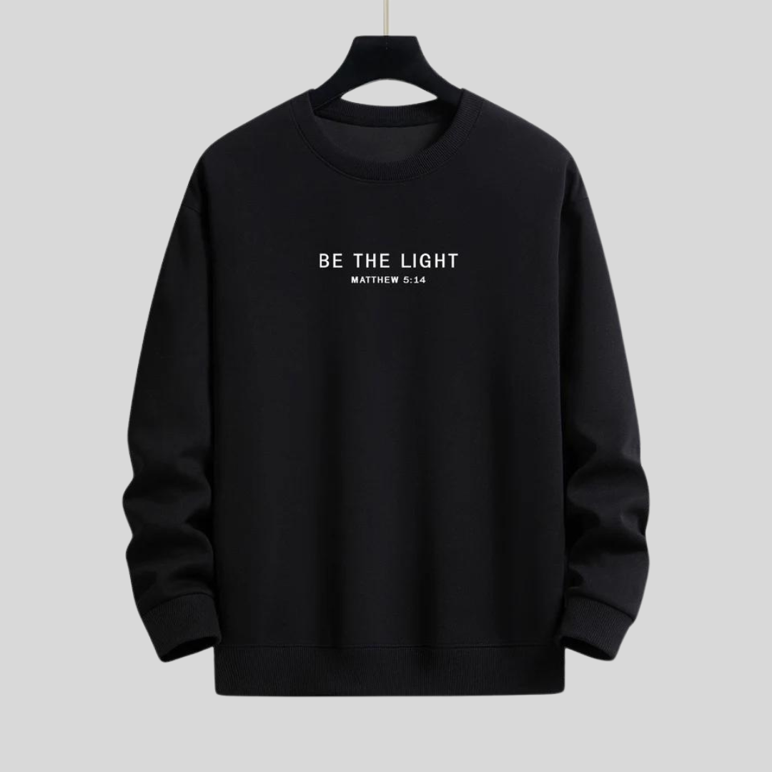 Milan | Relaxed fit sweatshirt met 'Be The Light' print