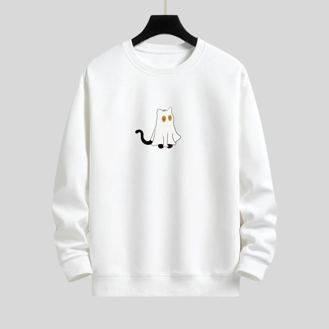 Sam | Cat Ghost Relax Fit Sweatshirt voor heren