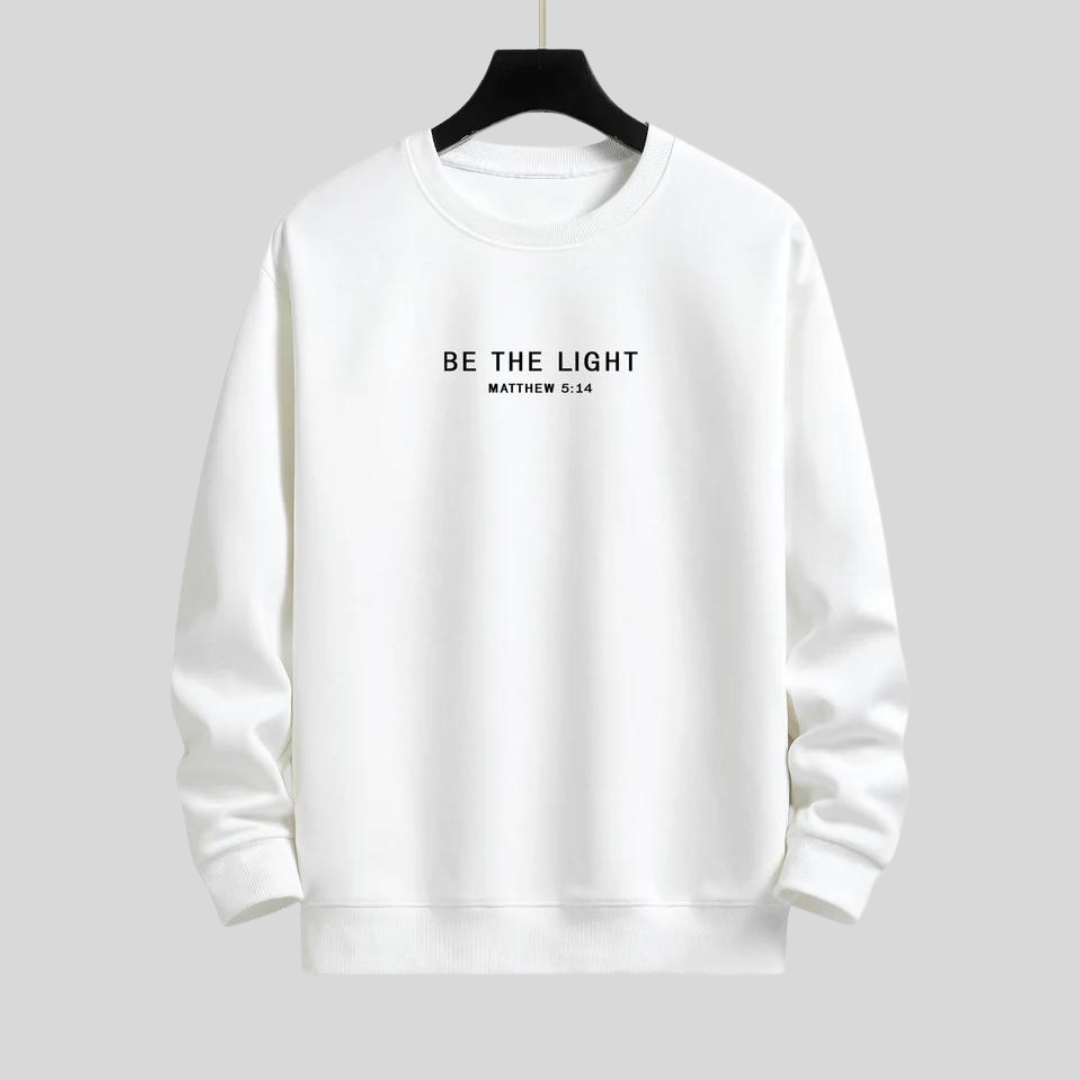 Milan | Relaxed fit sweatshirt met 'Be The Light' print