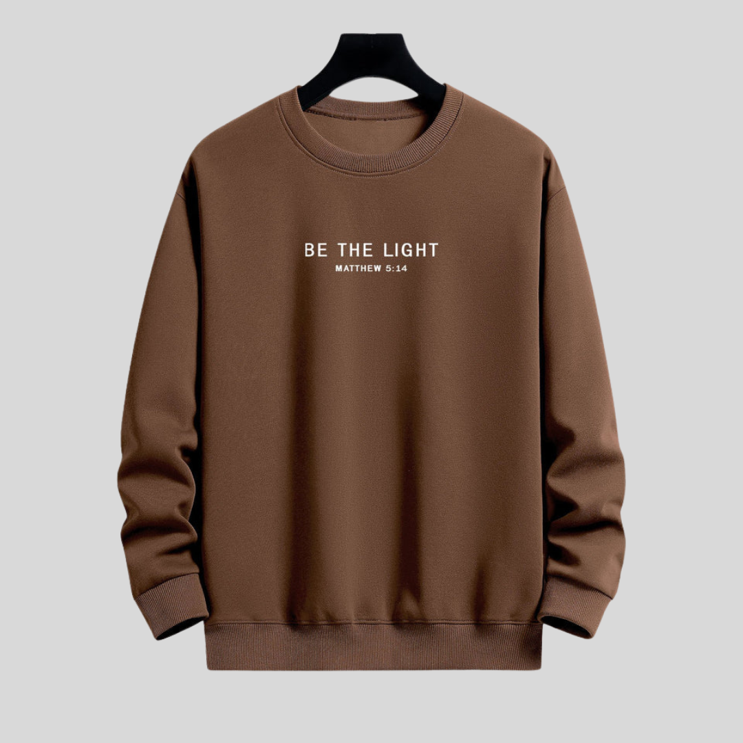 Milan | Relaxed fit sweatshirt met 'Be The Light' print