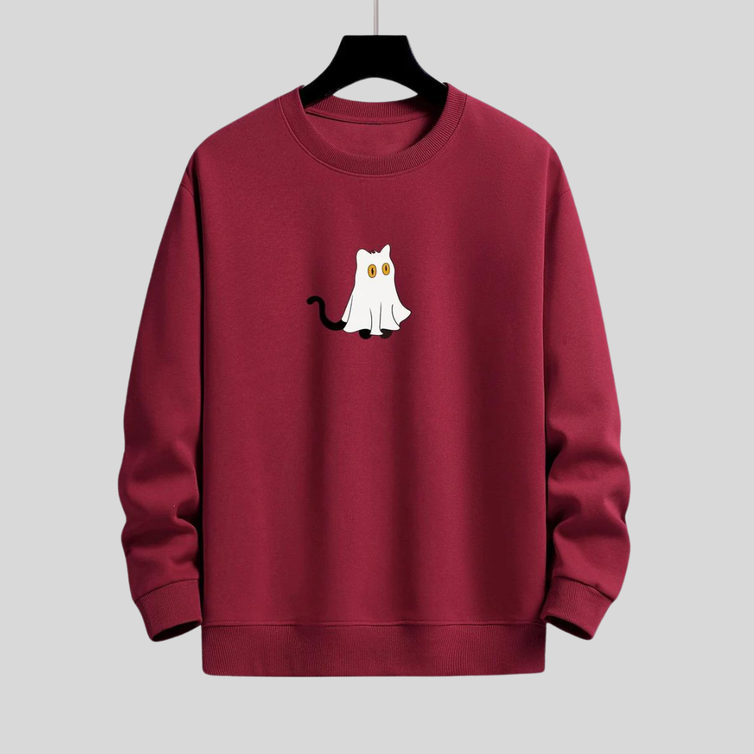 Sam | Cat Ghost Relax Fit Sweatshirt voor heren