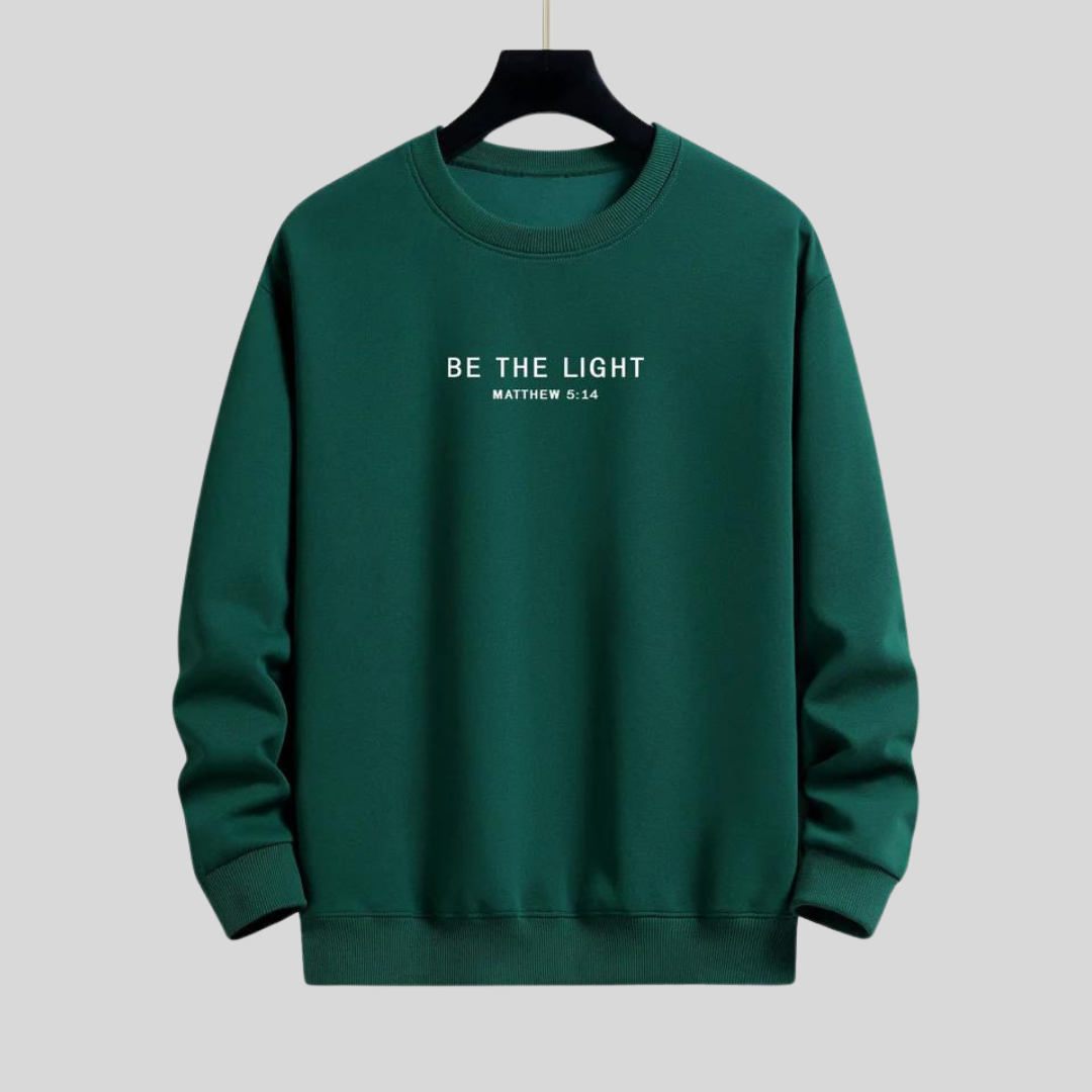 Milan | Relaxed fit sweatshirt met 'Be The Light' print