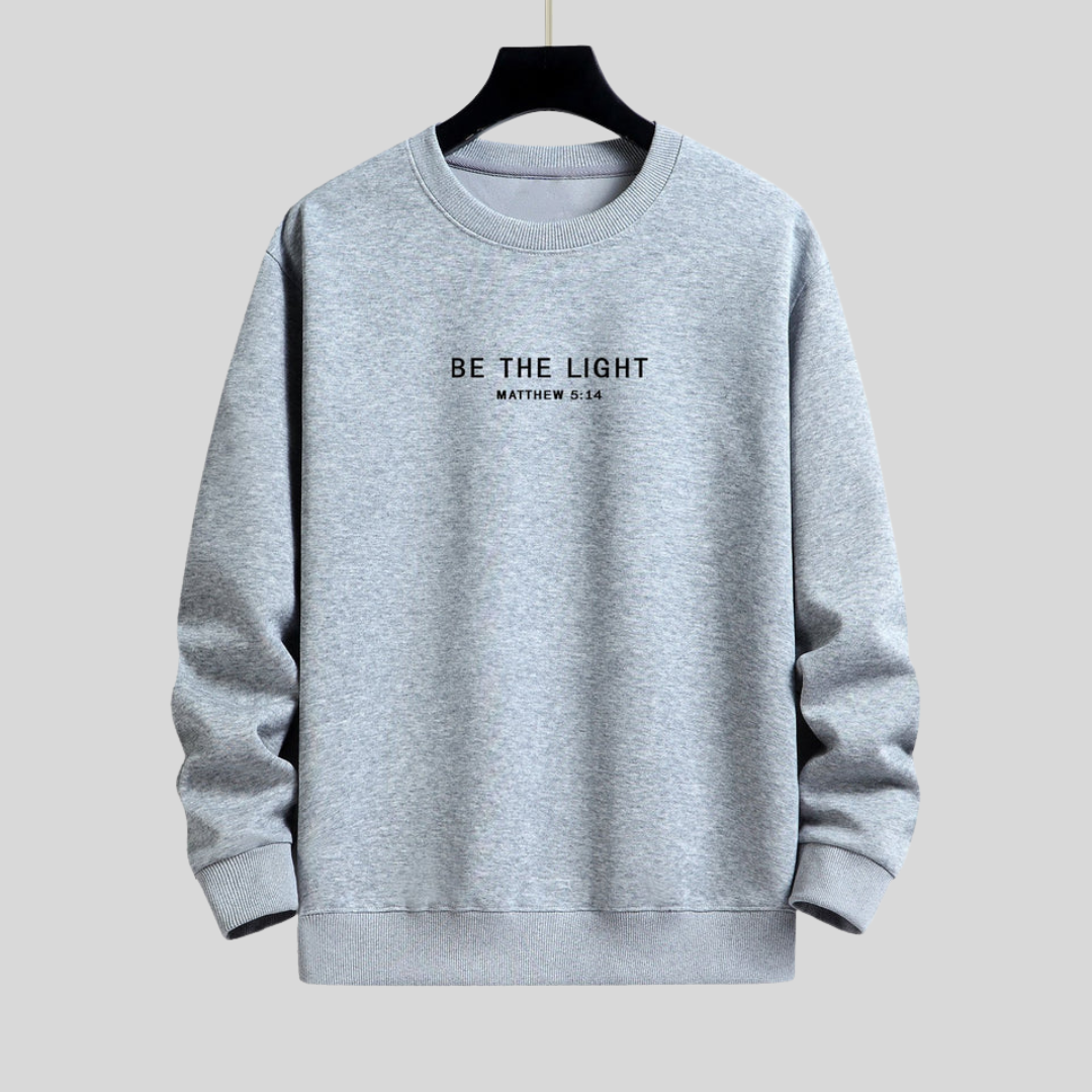 Milan | Relaxed fit sweatshirt met 'Be The Light' print