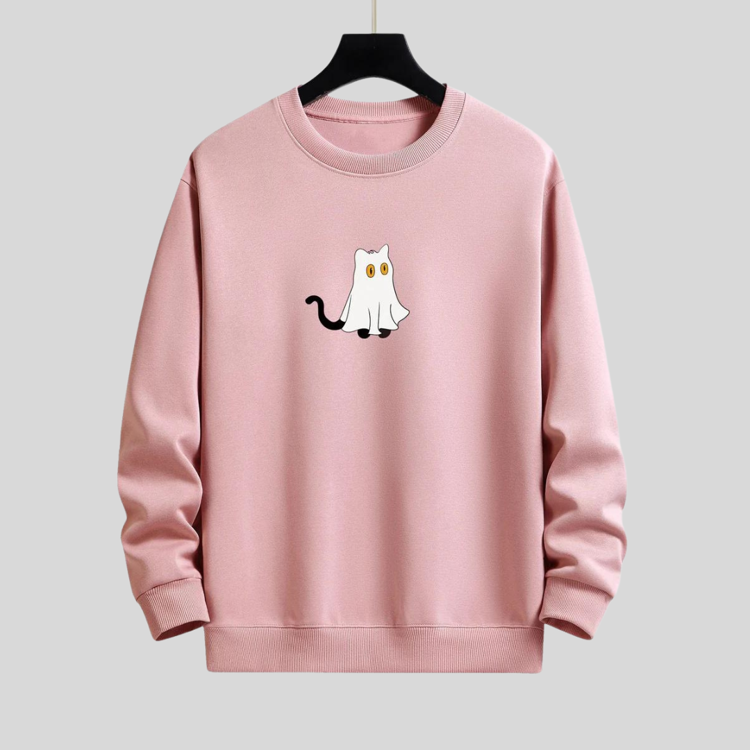 Sam | Cat Ghost Relax Fit Sweatshirt voor heren