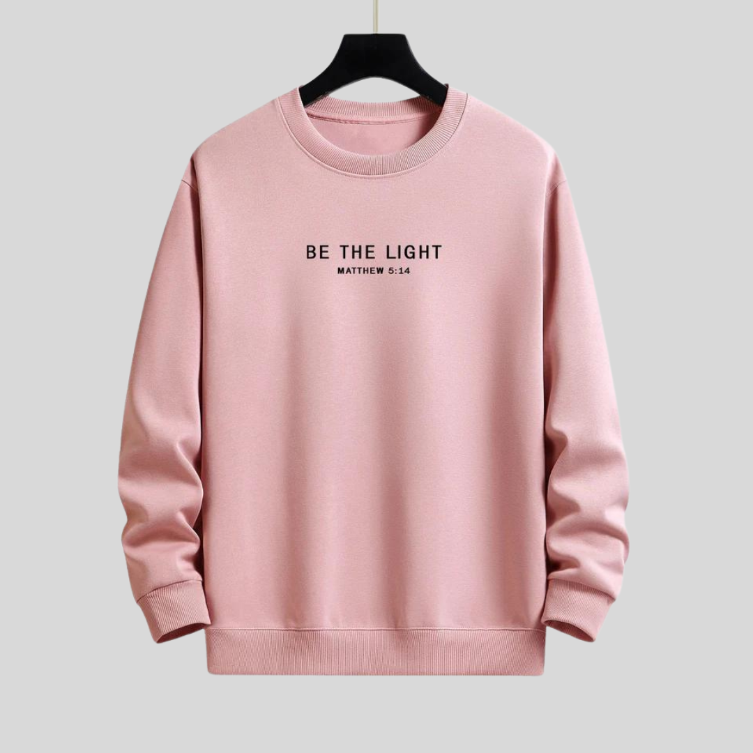 Milan | Relaxed fit sweatshirt met 'Be The Light' print