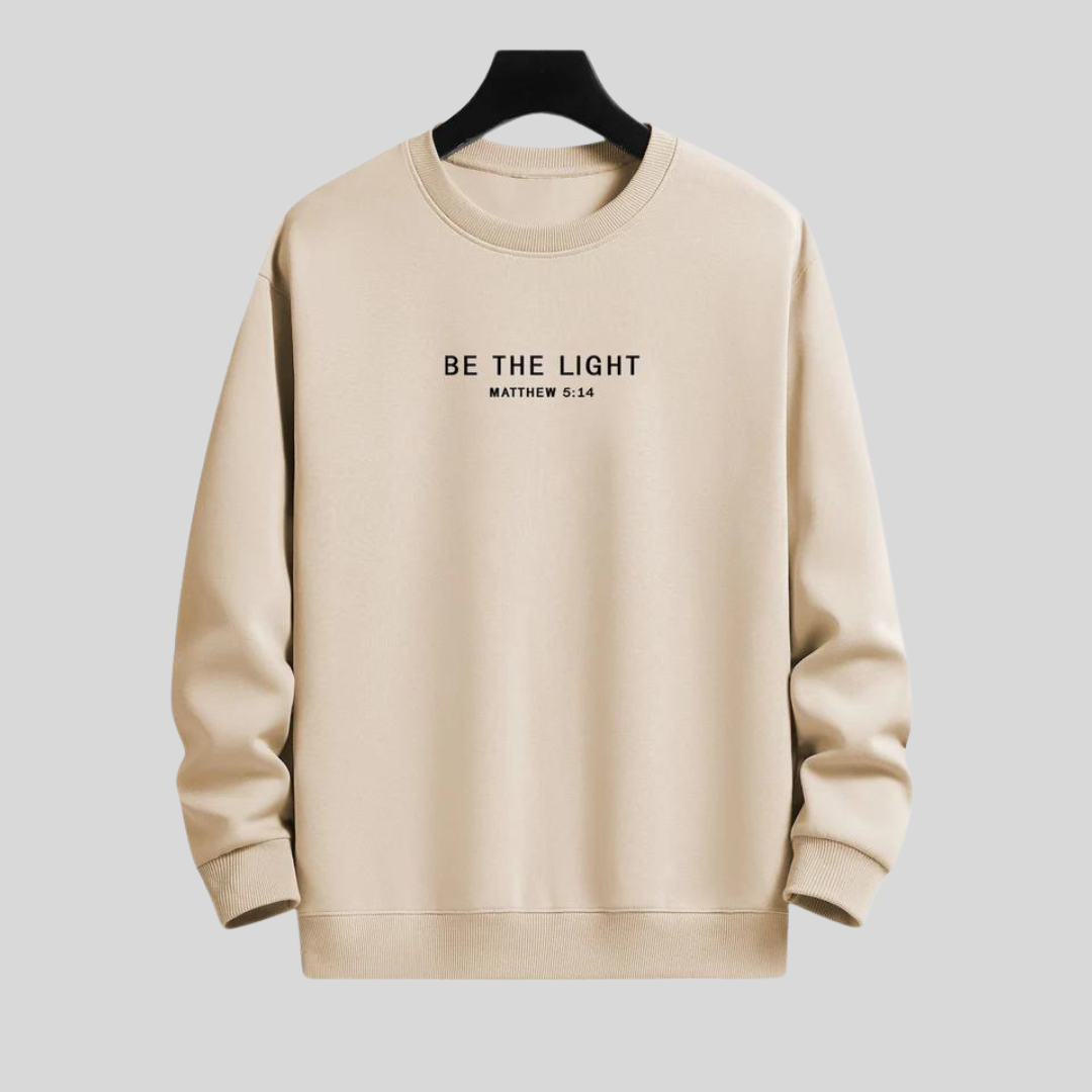 Milan | Relaxed fit sweatshirt met 'Be The Light' print