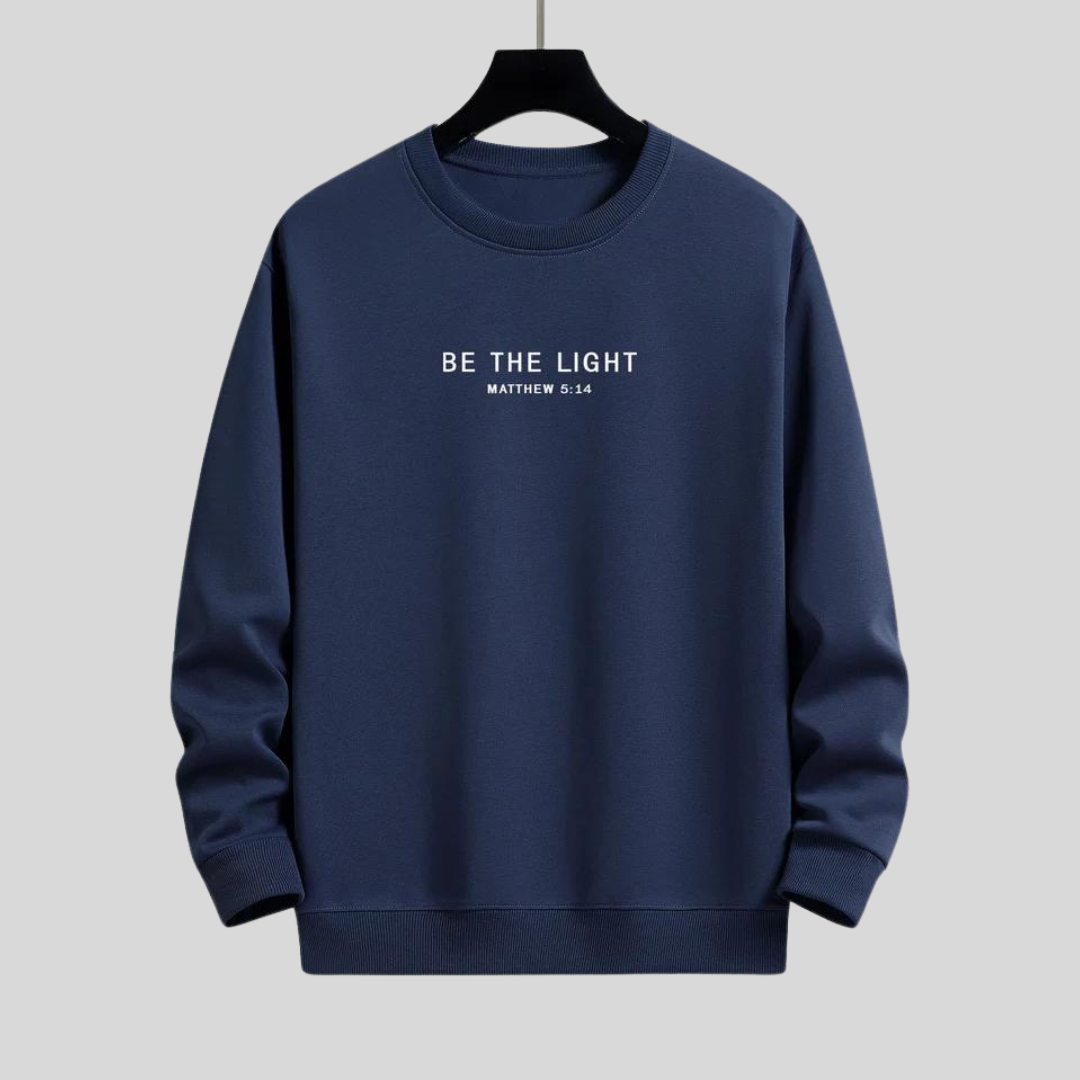 Milan | Relaxed fit sweatshirt met 'Be The Light' print