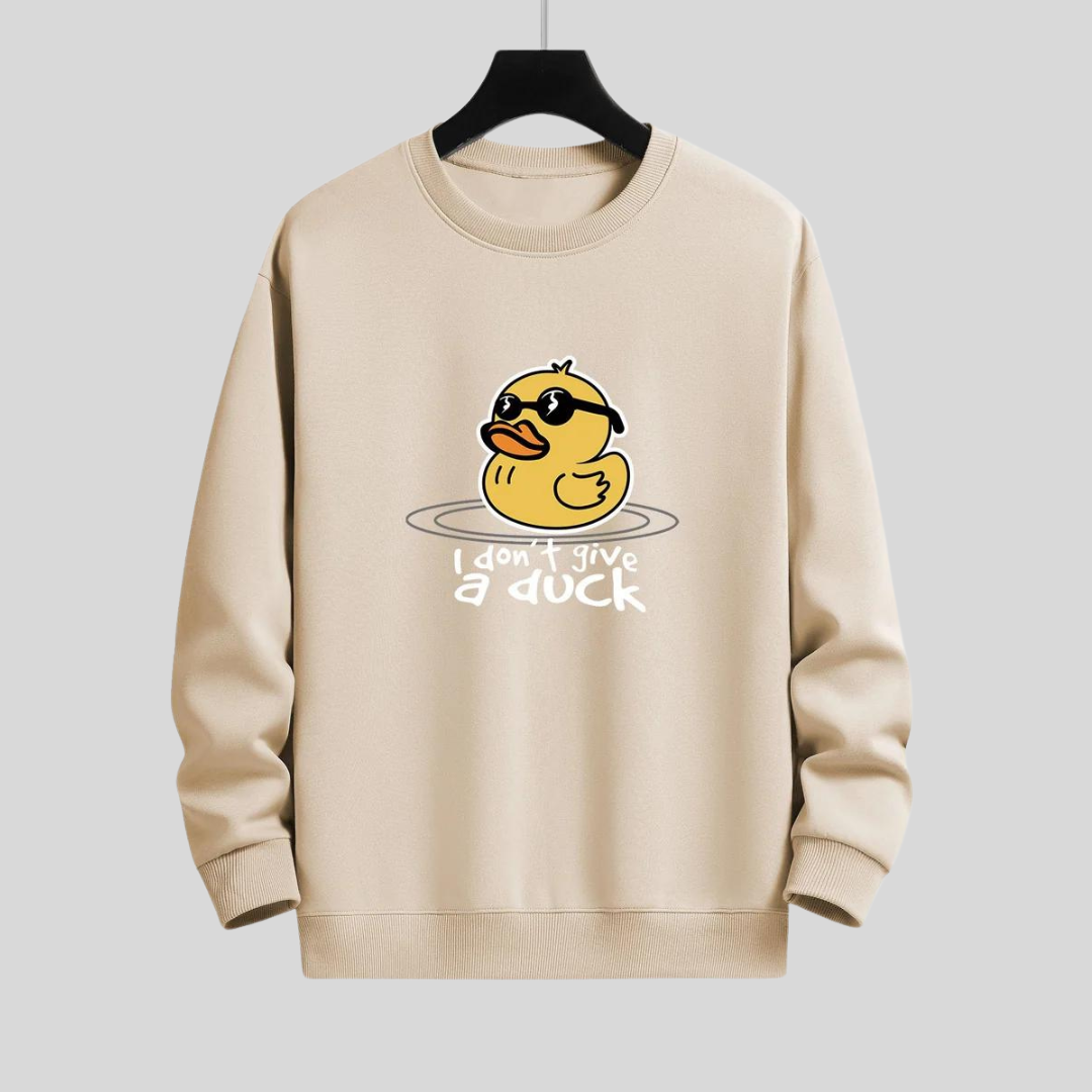 Eelco | Gele eend met zonnebril print sweatshirt