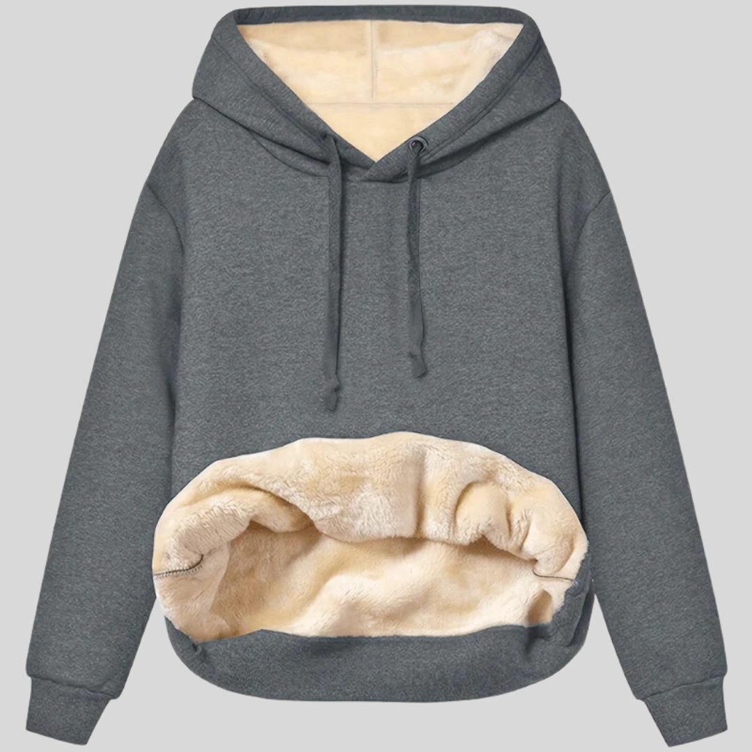 Sophie | Omkeerbare hoodie met warme sherpa voering