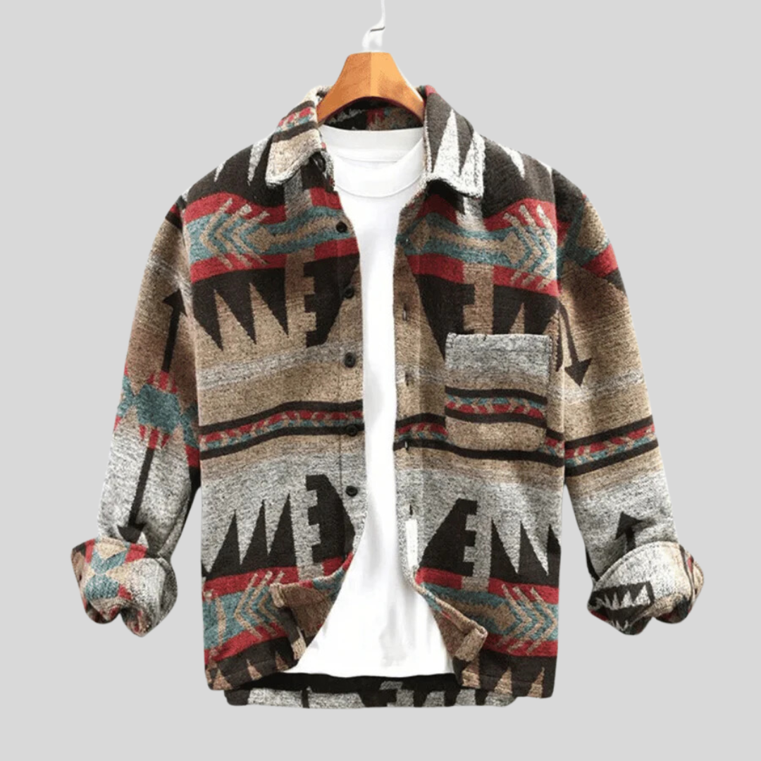 Tijs | Vintage Aztec overhemdjack voor heren