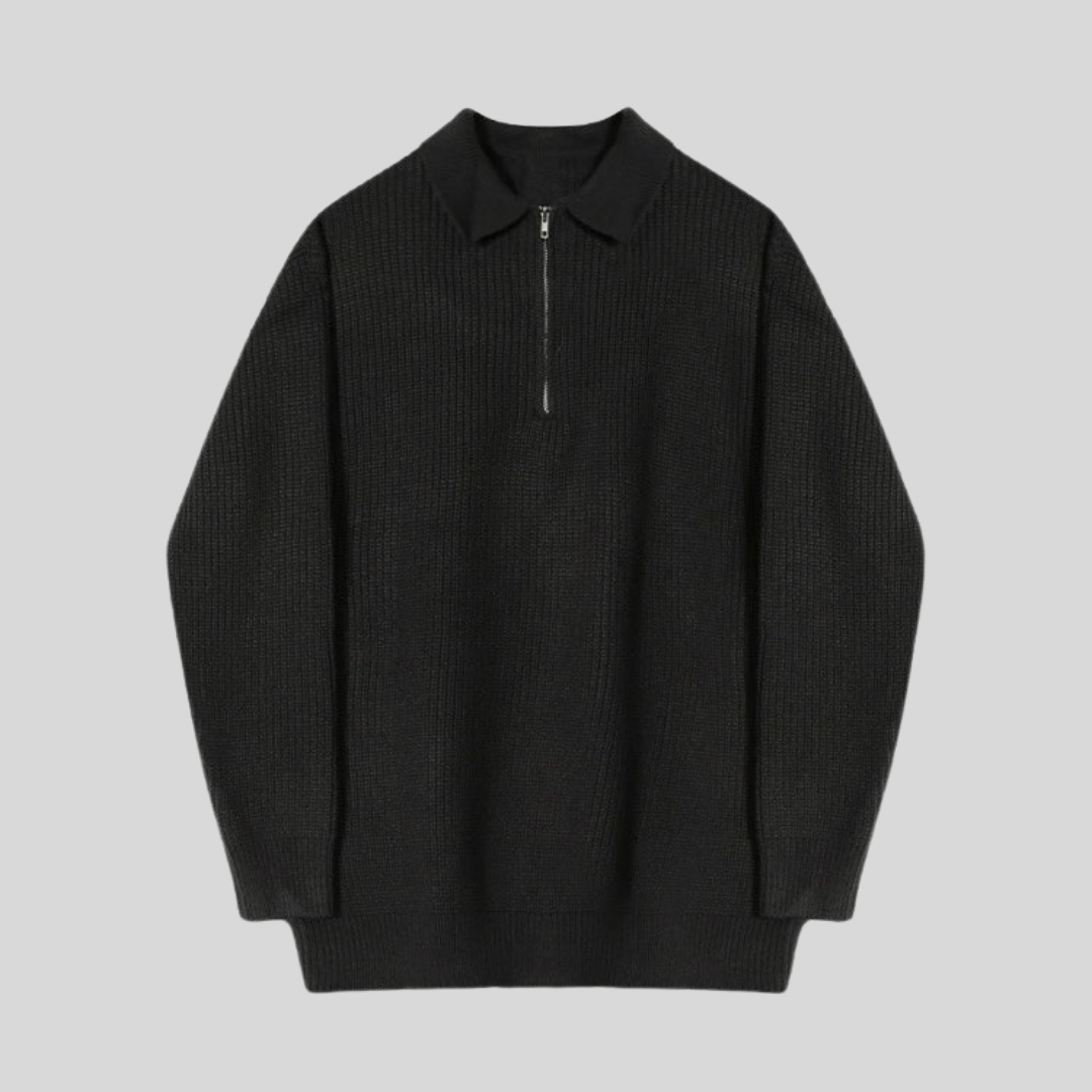 Niels | Luxe half-zip polo voor stijlvolle heren