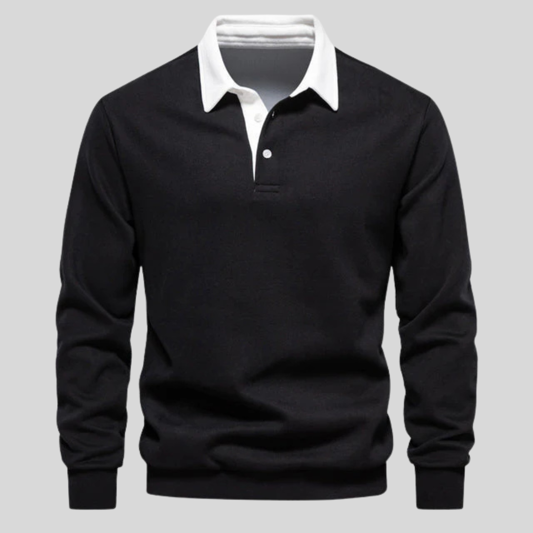 Piet | Klassieke polo sweater met lange mouwen voor heren