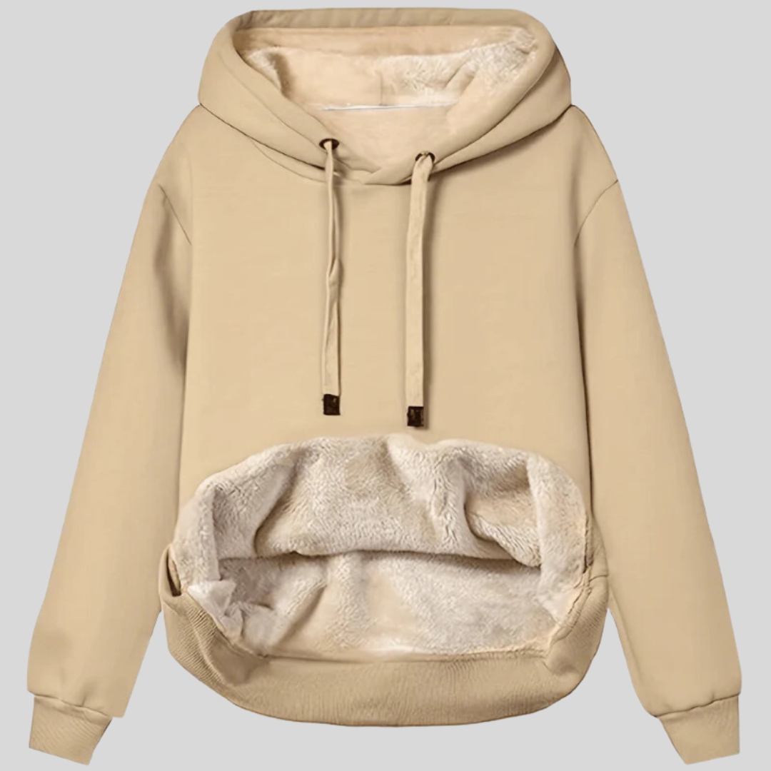 Sophie | Omkeerbare hoodie met warme sherpa voering