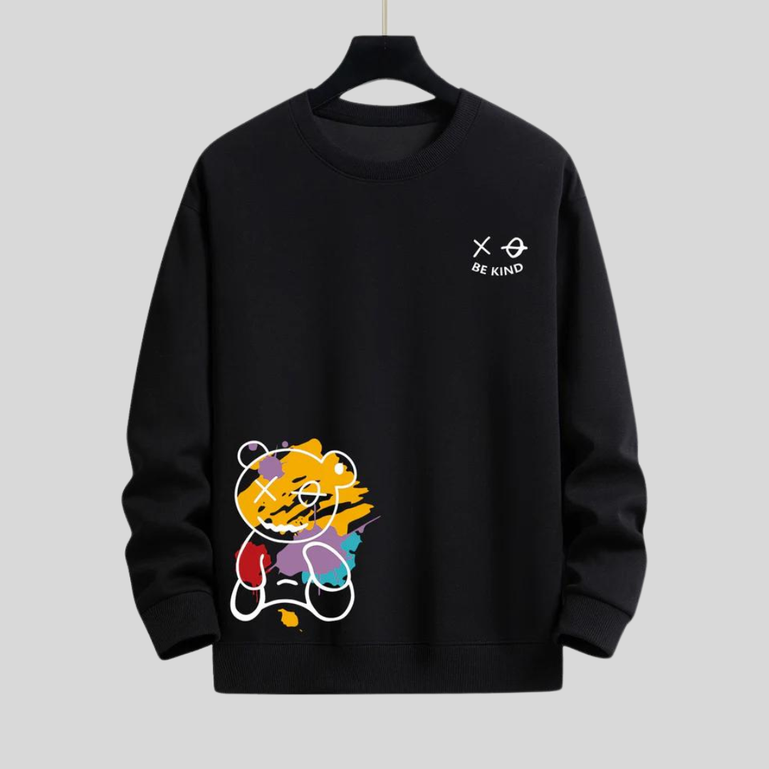 Luca | Graffiti beerprint relax-fit sweatshirt