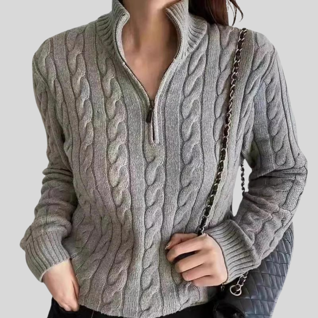 Nina | Dames cardigan met rits