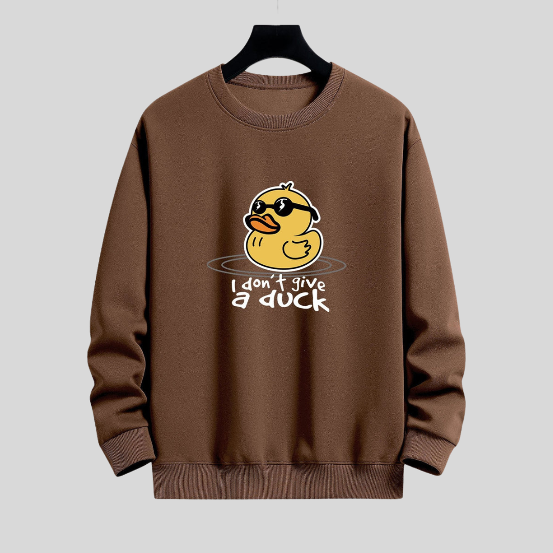 Eelco | Gele eend met zonnebril print sweatshirt