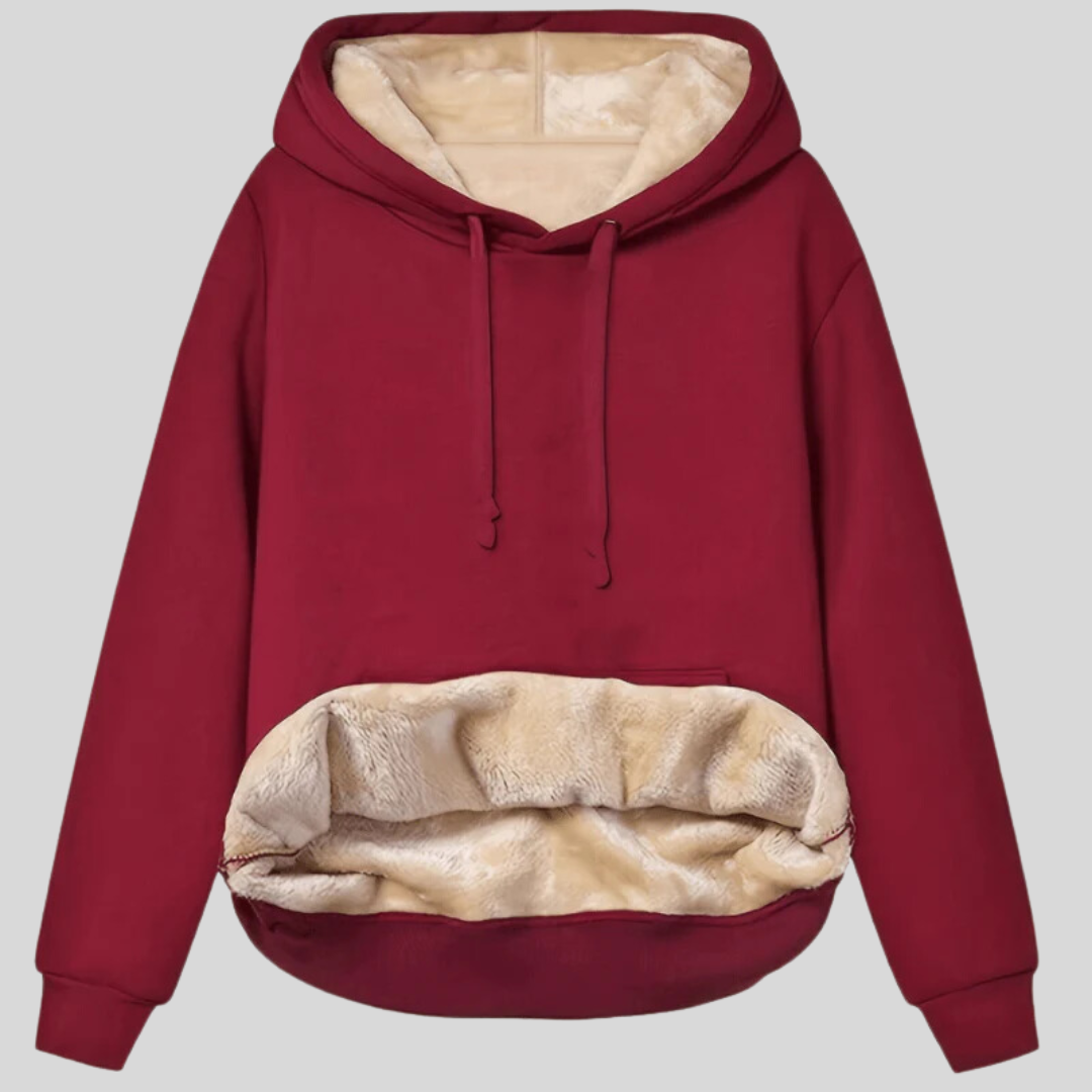 Sophie | Omkeerbare hoodie met warme sherpa voering