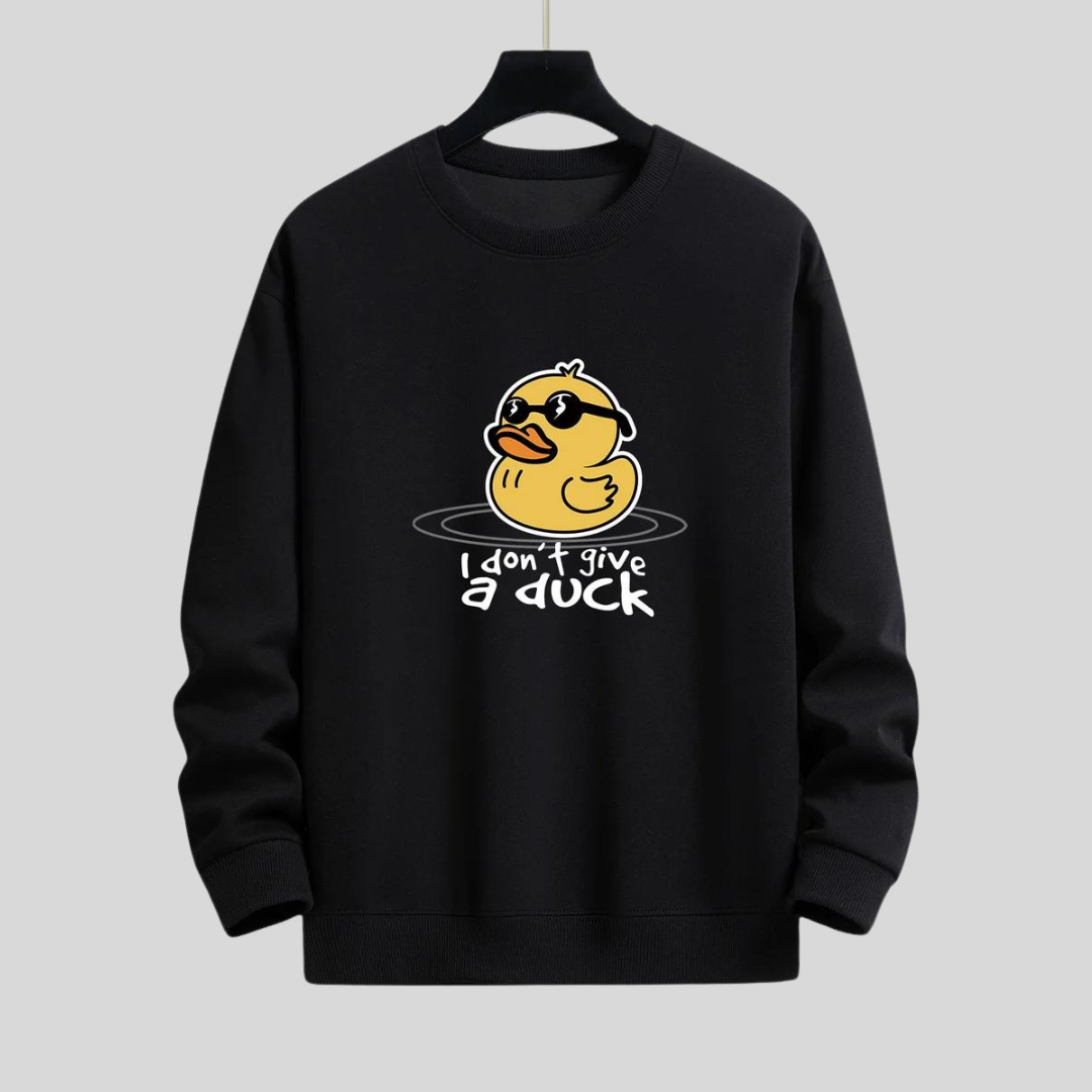 Eelco | Gele eend met zonnebril print sweatshirt