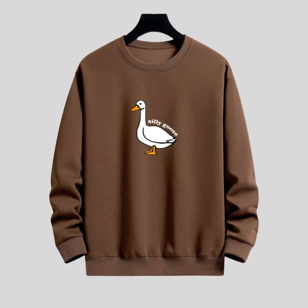 Bram | Relaxed fit sweatshirt met Silly Goose print