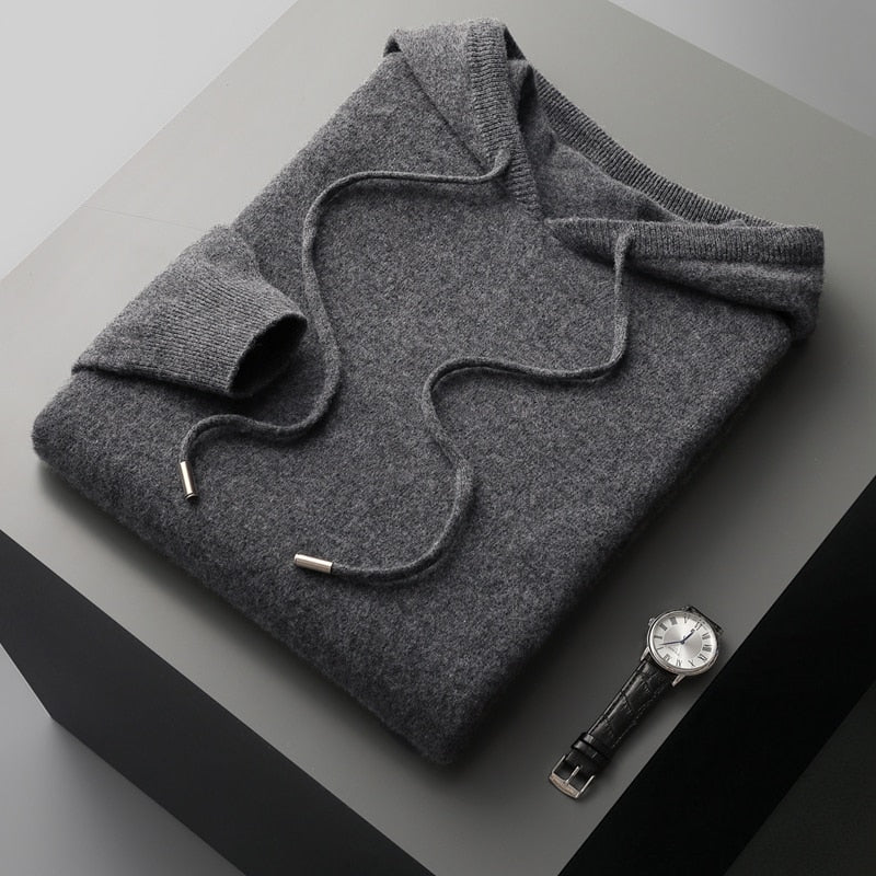 Niels | Luxe cashmere hoodie voor heren