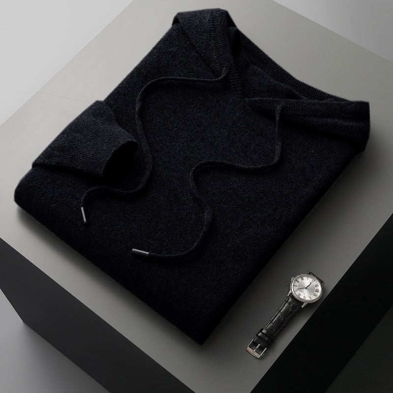 Niels | Luxe cashmere hoodie voor heren