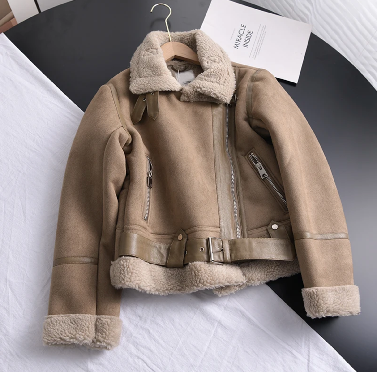 Feline | Modieuze shearling damesjas