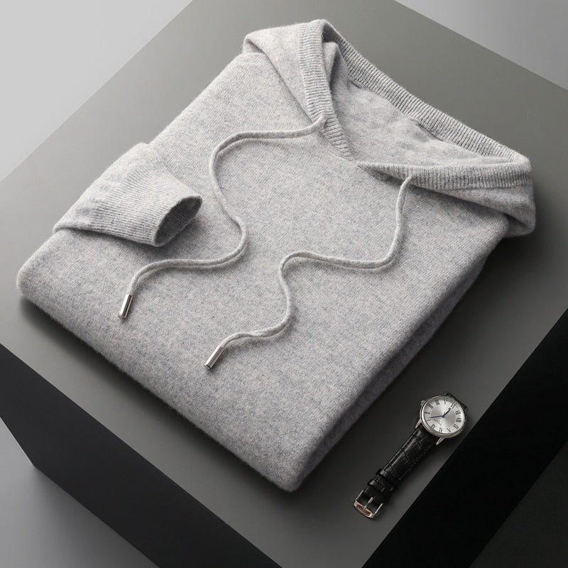 Niels | Luxe cashmere hoodie voor heren